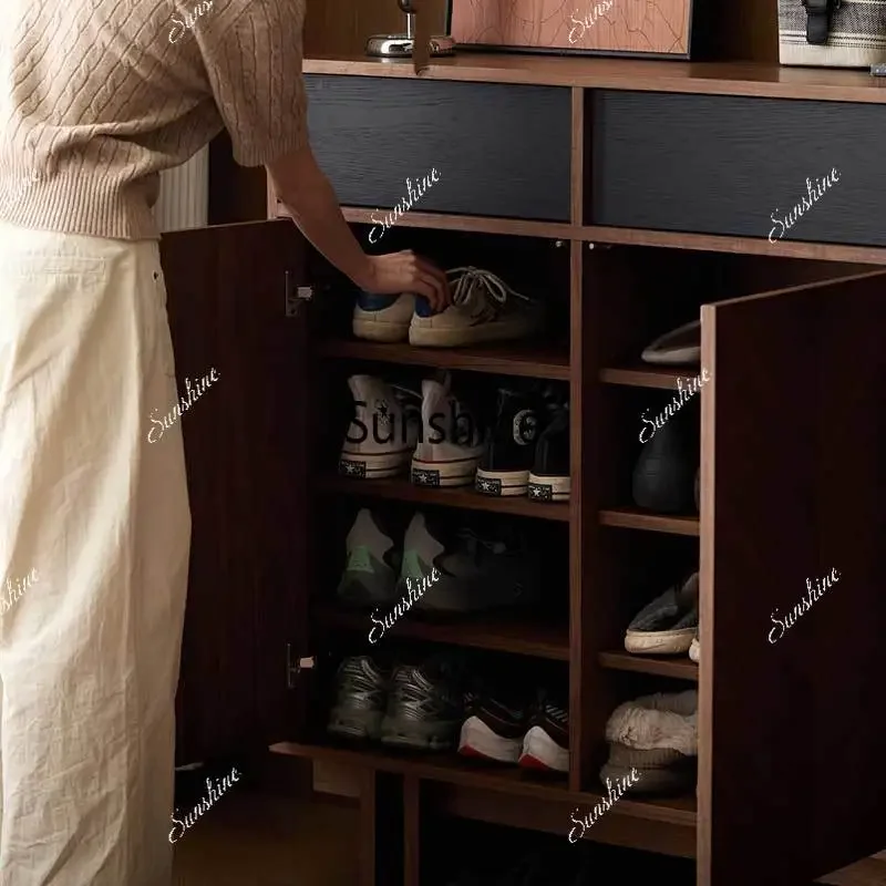 Medieval style living room multi-layer shoe rack door aisle storage shoe cabinetTJ