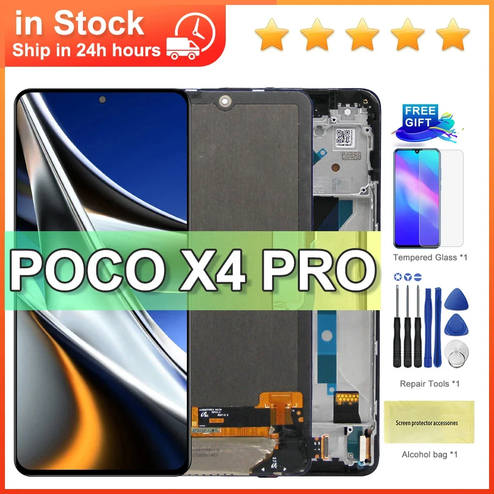 

6.67" AMOLED For Xiaomi Poco X4 Pro 5G LCD Dispaly Touch Screen Digitizer Assembly for Xiaomi Poco X4Pro 5G 201116PG LCD