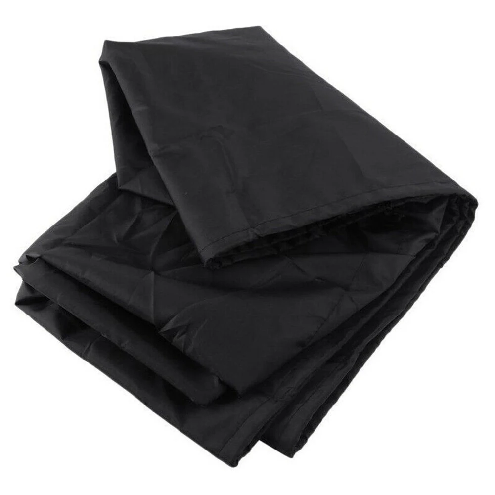 BBQ Cover Outdoor Dust Waterproof Grill Cover Rain  Black UV Protector Outdoor Barbecue Cover Round Garden Yard Round BBQ Cover