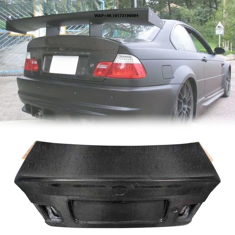 

1998-2006 for E46 M3 Body Parts CLS Style Luggage Compartment Lid Double-Sided Carbon Fiber Trunk Lid Lightweight Tailgate