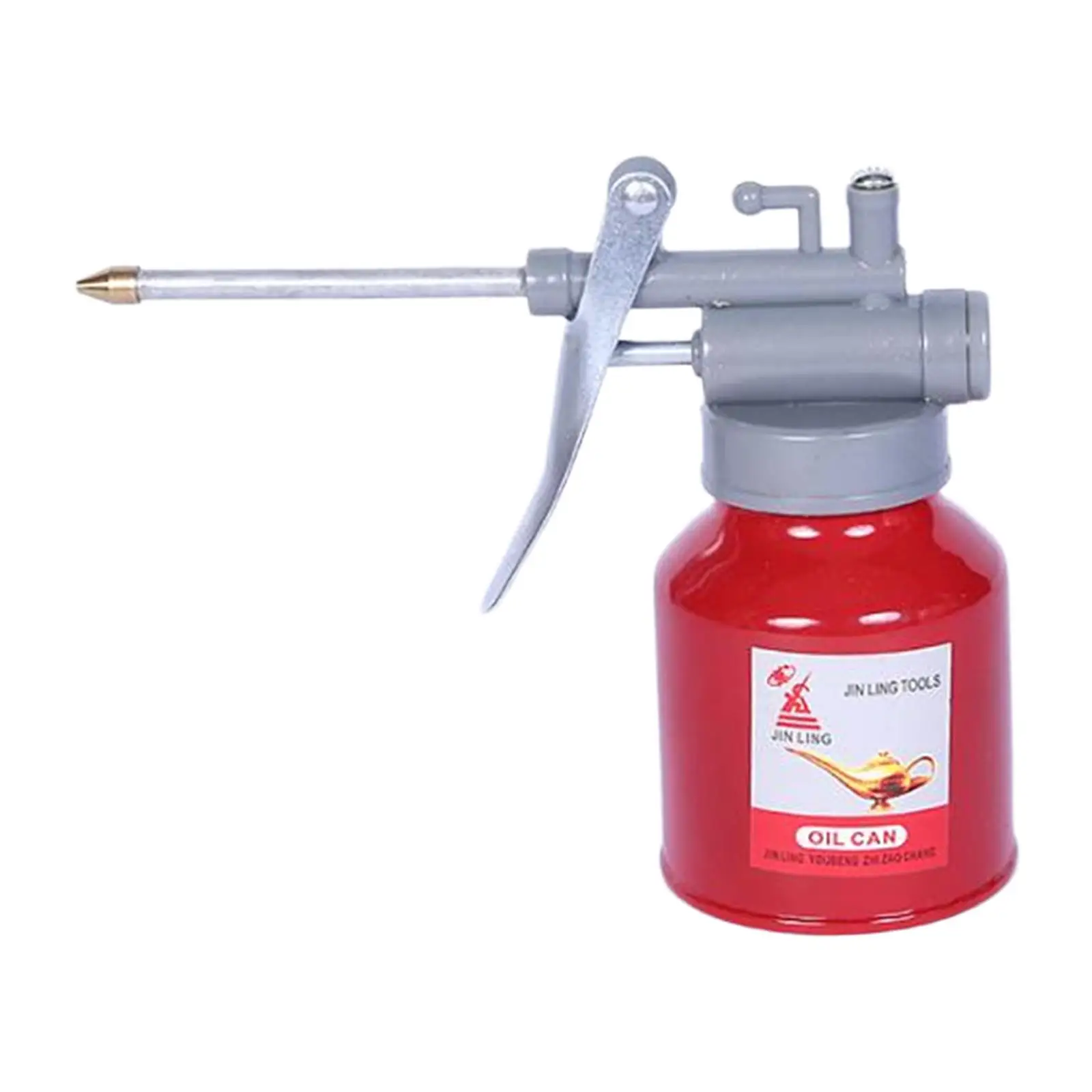 Oil Can Pump Oiler, 250ml High Pressure Oiler Bottle with Rigid Spout , Oiler