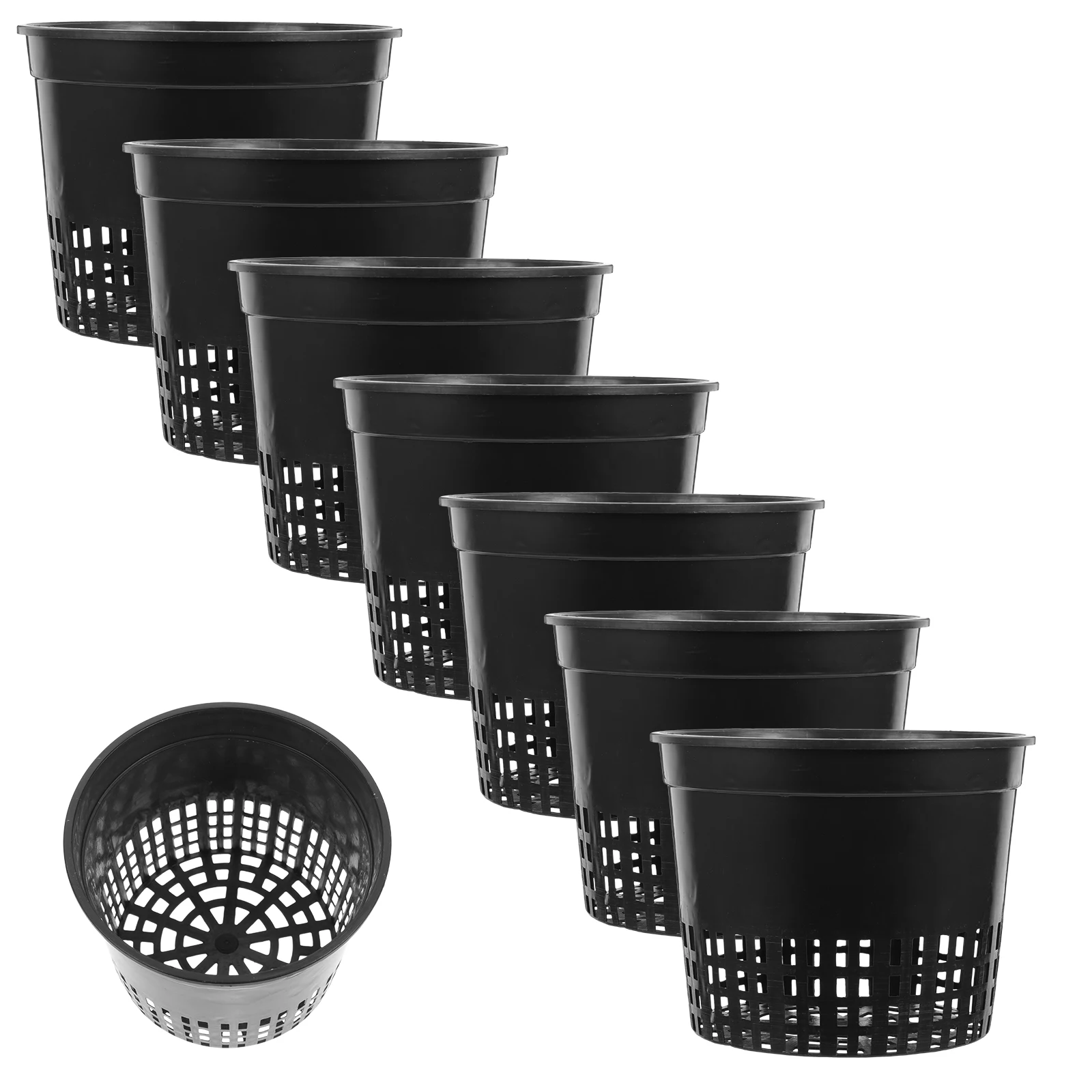 

Self Watering Pots Planting Cup Hydroponic Grow Bucket Glass Net Cups Black Hydroponics