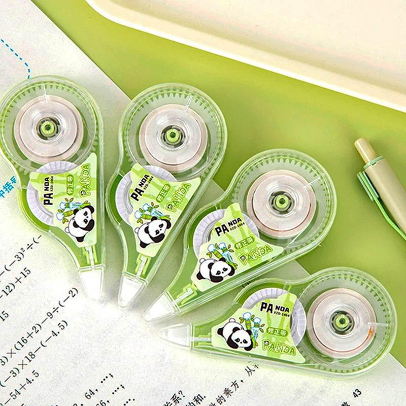 Cute Cartoon Panda Fitas Corretas, Criativo, Grande Capacidade, Fita Corretiva, Material de Escritório Escolar, Fitas Portáteis