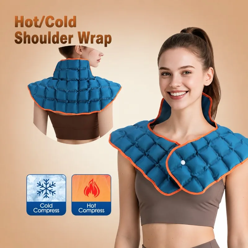 Multi‑Grid Self‑Absorbing Ice Pack Reusable Hot Cold Compress Wrap Relieve Shoulder Back Fatigue Aches Portable Lightweight