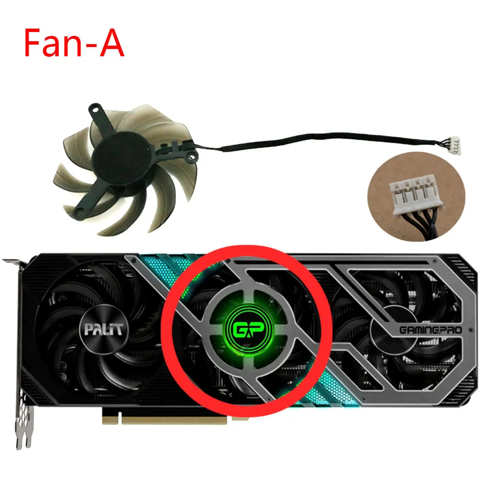 RTX3070 PalitGamingPro 8GB3連ファン ゲーミングGPU NEW Original 83MM RTX 3070 3080 GPU Fan，For PALIT RTX 3090 3080TI