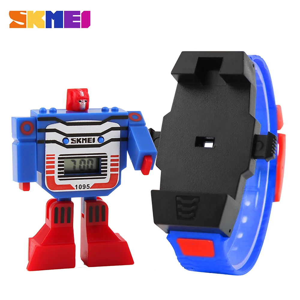 

SKMEI Multifunction Kids Watches Digital Children Cartoon Sports Watches Robot Transformation Toys Boys Wristwatch montre enfant