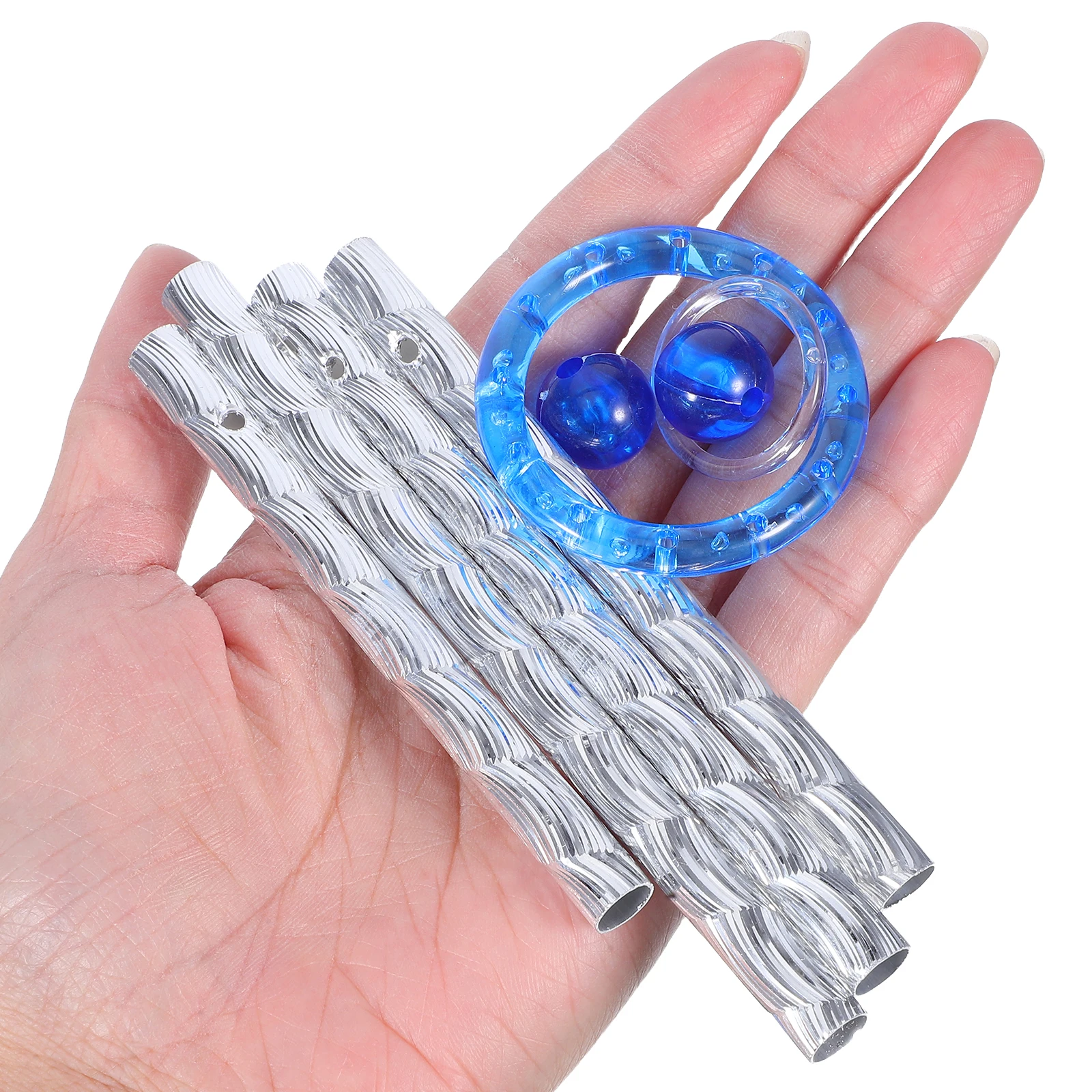 

2Sets DIY Wind Chime Kit with 8Mm Tubes Beads Top Circles for Repair Replacement Projects Indoor Outdoor Garden Hanging