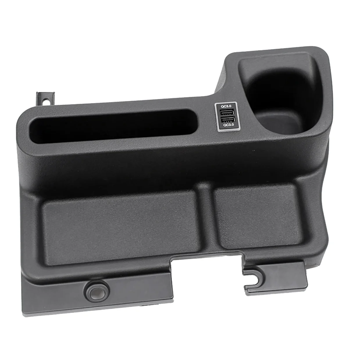 

Car Insert Center Console Storage Box Tray Cup Holder with USB Port for Toyota Land Cruiser LC70 LC71 LC76 LC77 LC79