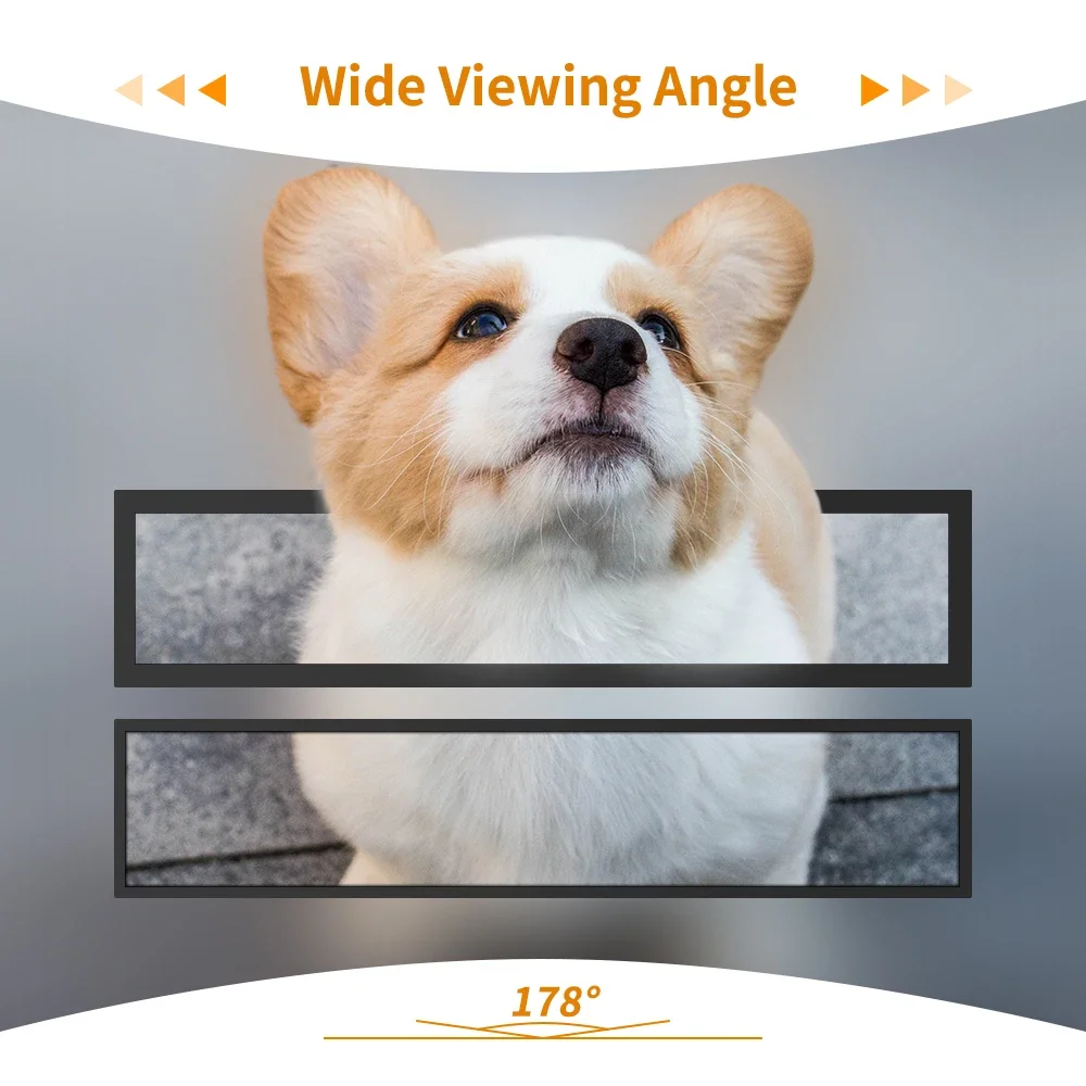 2023 New Machine Manufacturer Custom Strip Screen Stretched 23 35 inch LCD Bar Screen Advertising Display For Mall