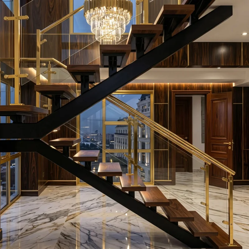 custom.Professional Structural Engineering Certified Stringer Staircase Systems