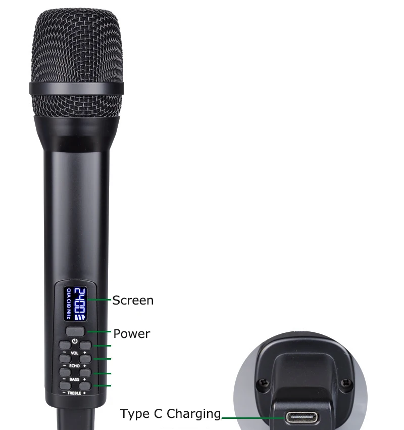 Professional Wireless dynamic Microphone XLR  For Home Singing Outdoor KTV Speech Church Universal Karaoke Microphone