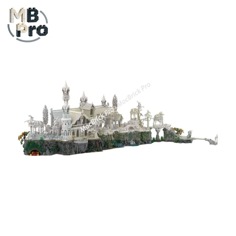 Rock Mountain Platform Extension Set Building Blocks Hill Cave Scene Upgrade MOC Bricks Decor Gift For 10316