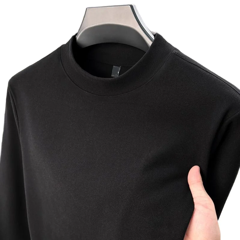 Nouvelle Collection Automne Hiver 2026 – Sous-vêtement Thermique Homme à Manches Longues, Doublure Polaire Épaisse et Chaude, T-shirt de Base Chaud pour le Cou – Tendance Automne