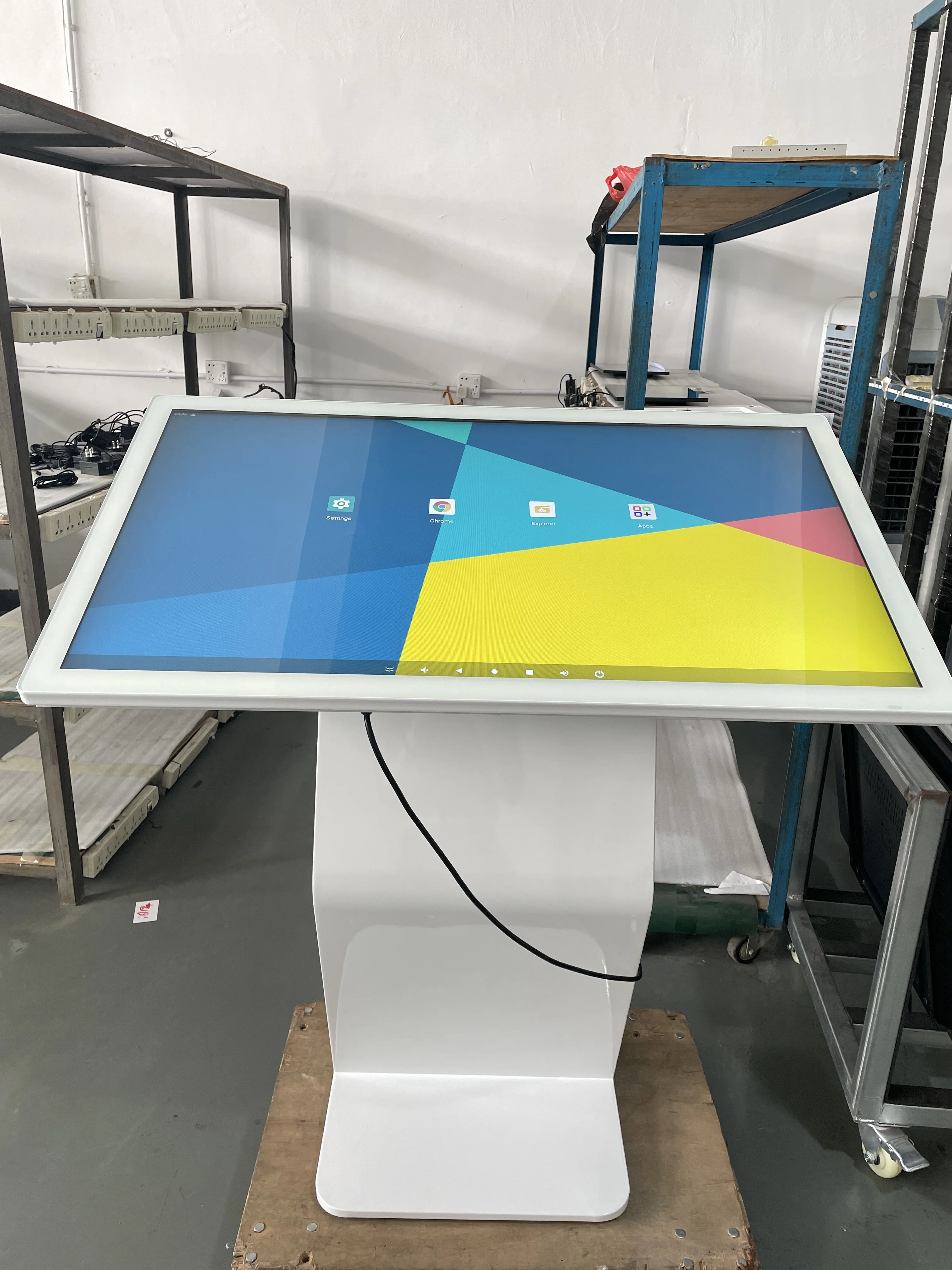 Chiosco multimediale interattivo per macchina per query touch screen da pavimento per informazioni e pubblicità