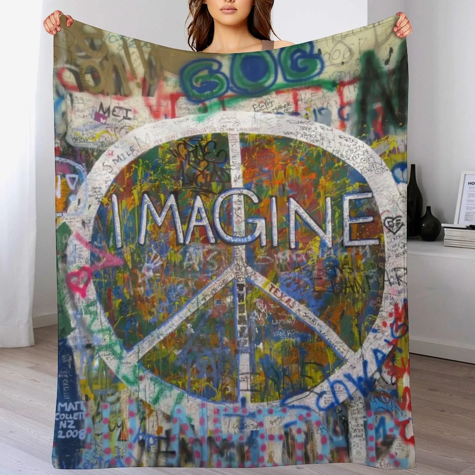 Imagine Throw Blanket Plush Fuzzy Cozy Blanket for Couch Sofa