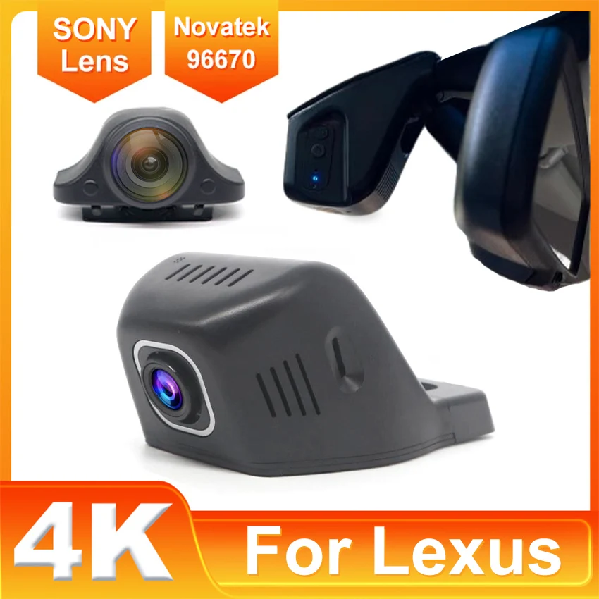 

Специальный автомобильный видеорегистратор с Wi-Fi, видеорегистратор с фронтальной камерой 4K, видеорегистратор UHD 2160P для Lexus GX400 CT200h UX260h UX200