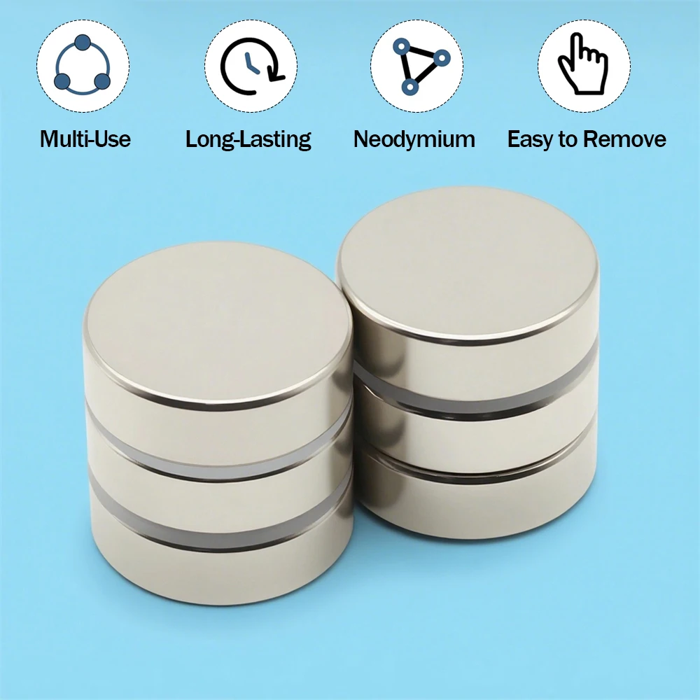 Pure Iron Based Magnetic Neodymium Magnet 30x10mm Round Extra Strong Reusable Home Storage Office Organizer [110]