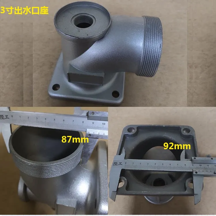 Oil Engine Water Pump, Pumping Machine Accessories 1 2 3 4 Inch Water Outlet Seat, Self-Priming Pump, Elbow Joint