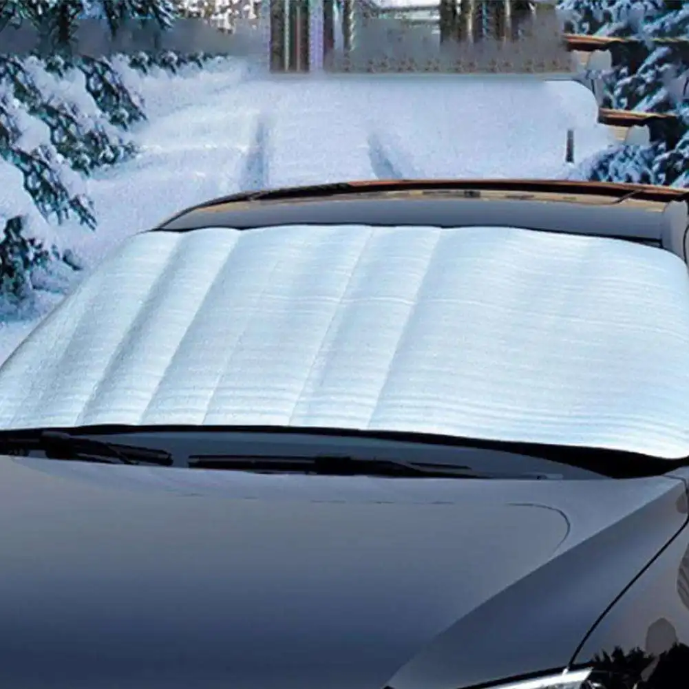 70*150cm Universal Car Front Windshield Cover Summer Protective Ice Car Supplies Snow Sunshade Winter Waterproof And H3t1