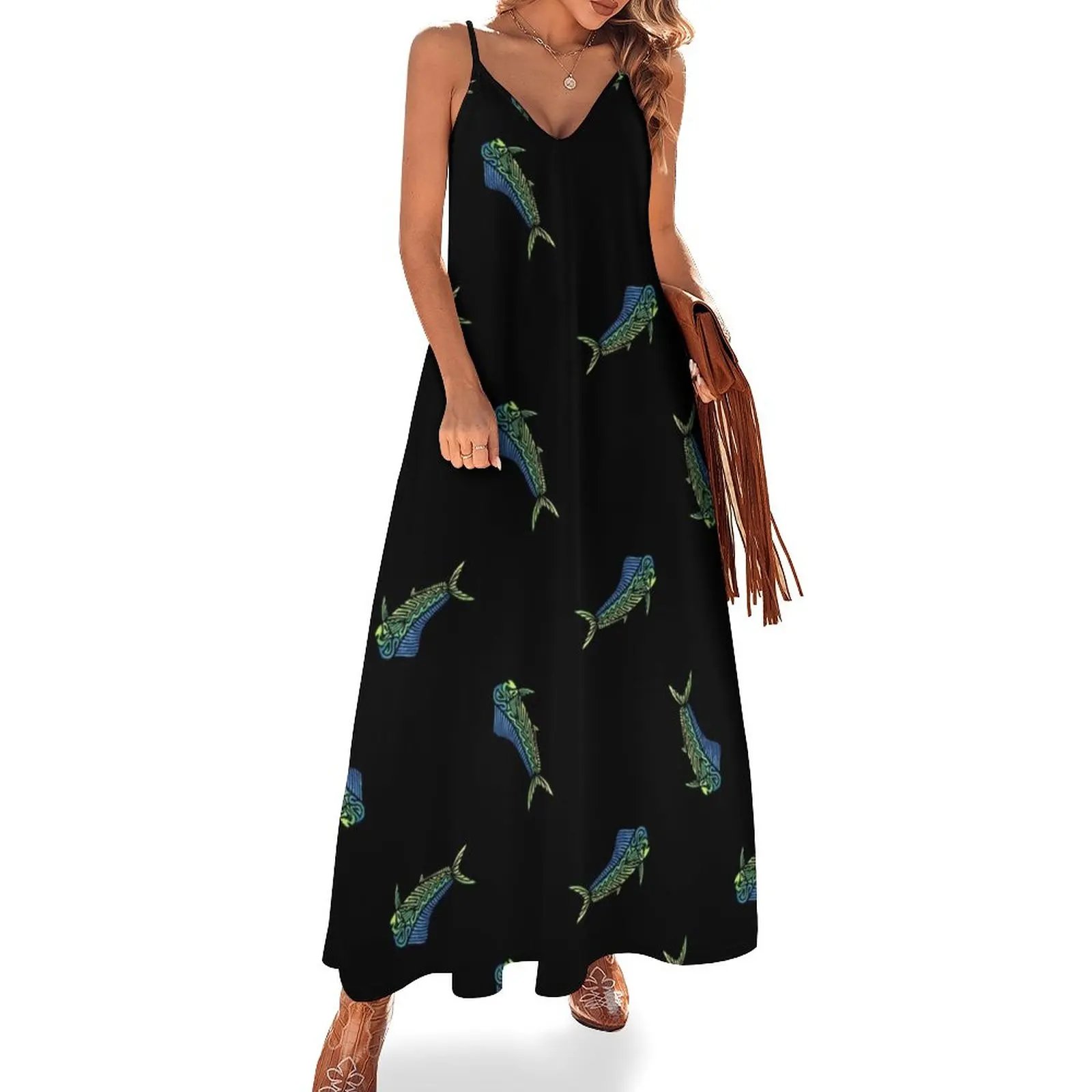 

Tribal Mahi Mahi Sleeveless Dress dresses ladies 2024 summer Women's evening dress