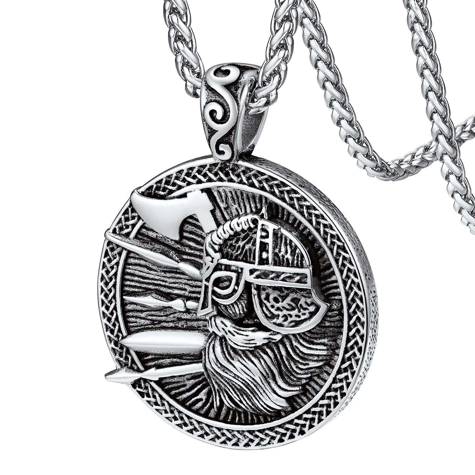 

ChainsPro Men Viking Helmet Skull Pendant Necklace Stainless Steel/Gold Plated Norse Vikings Jewelry Masculine Accessories CP672