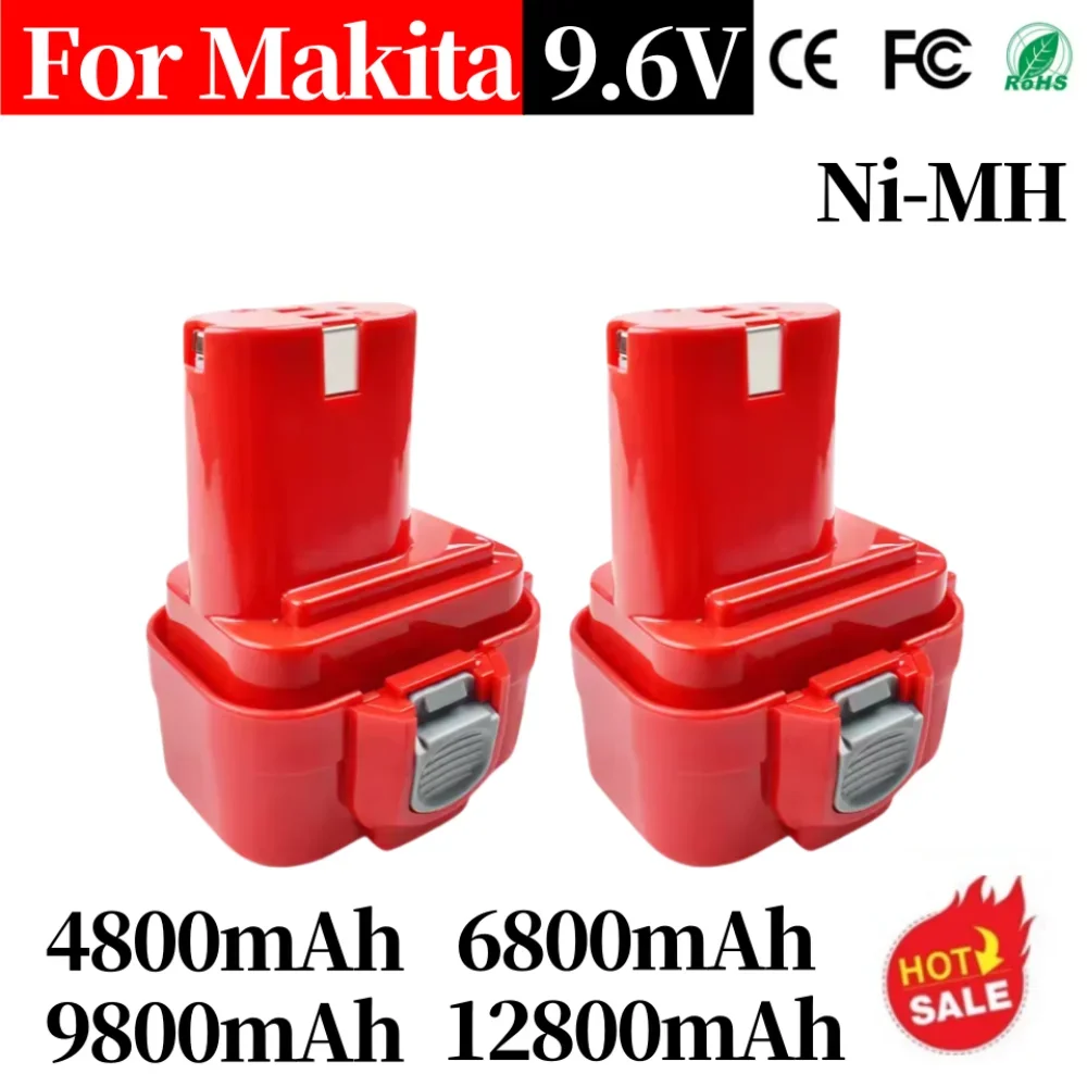 9.6V for Makita Battery 4.8Ah-12.8Ah Rechargeable Batteryie for Makita PA09 9120 9122 9134 9135 9135A Spare Power Tool Battery