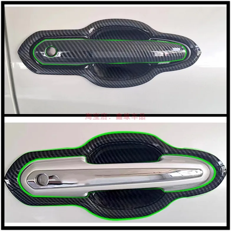 For Toyota INNOVA 2023-24 ABS Door Bowl Handle Trim Patch Door Handle Scratch Protection Frame