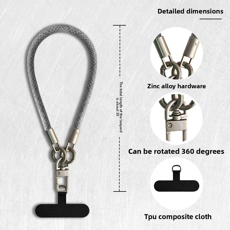 Premium Detachable Anti‑Lost Wrist Lanyard, Multi‑use Short Strap with Gasket Phone Bottle Camera Anti‑Drop