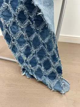 紮染純棉牛仔布創意改造提花水洗服裝夾克設計師布料,適合DIY縫紉 10 最佳銷售 牛仔布 - №7