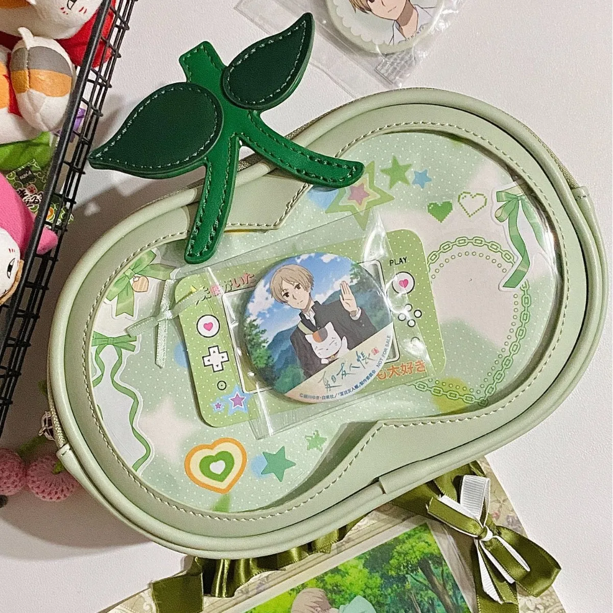 

Cute Cherry Ita Shoulder Bags Women Crossbody Bag Lolita Girls Transparent Pocket Y2k Trend DIY Display Handbag Christmas Gifts