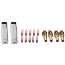 Mig Welding Nozzles for Welding Machine 16 Pcs Gold Tip Contact Tips for Mig Welding Machine - 0.8mm