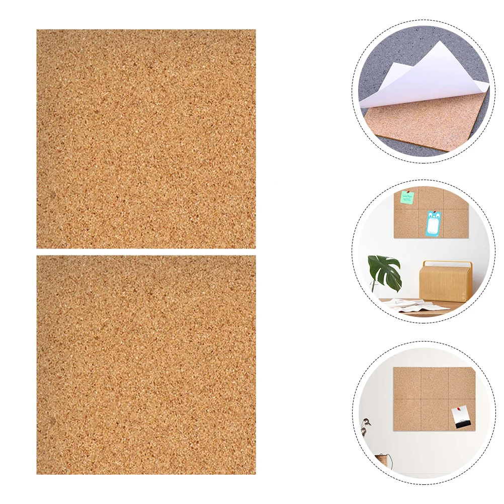2Pcs Cork Message Board High-Grade Wood Multi-Function Wall Bulletin Board for Photo Display and Home Office Decoration