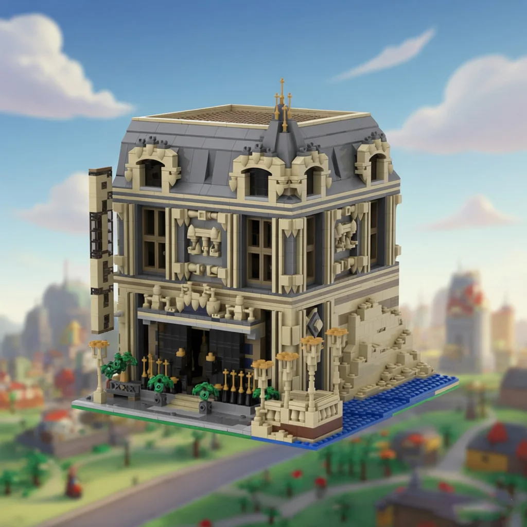 3802 PCS 시티 스트리트 더 라운지 MOC 맞춤형 모듈식 빌딩 블록 어린이용 심플 브릭 디자인 기술 DIY 휴일 장난감 선물