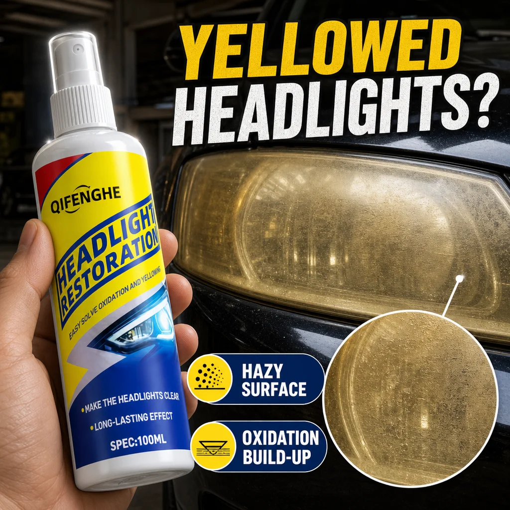 Headlight Restorer Spray for Car, Restore Clarity & Visibility, Long-Lasting Effect, Easy to Use 100ml