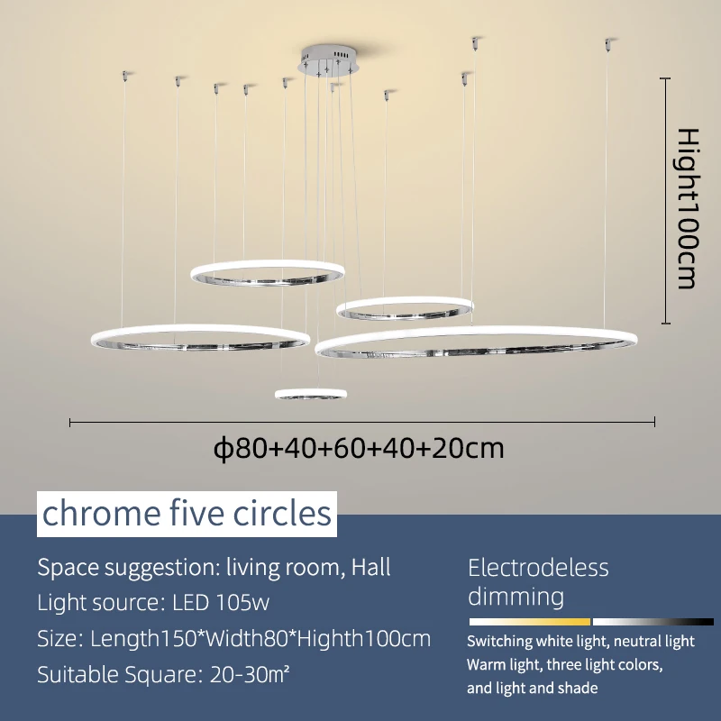 NEO Gleam Moderne Led Kronleuchter Lichter Für Wohnzimmer Esszimmer Schlafzimmer Bar Schnur Hängen Lampen Kronleuchter Gold/Verchromt 7