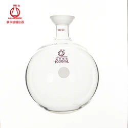 LH LABWARE Round bottomed flask with ball grinding joint 35/20, 50mL/100mL/250mL/500mL/1000mL/2000mL, Borosilicate glass, LH-06