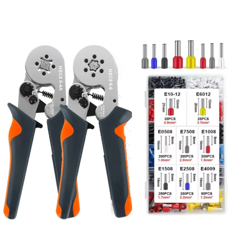 

Ferrule Crimping Tool HSC8 6-4/6-6 Electrical Crimper Plier For Wire End Crimp Tube Terminals Electrical Circuit Repair
