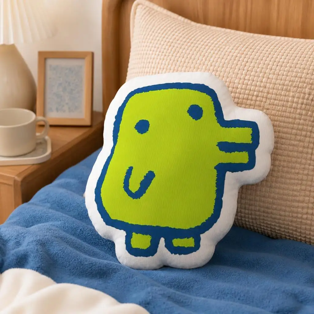 T-Tamagotchis Kuchipatchi Stuffed Throw Pillow Irregular Shaped Cushion for Sofa Bedroom Virtual Pet Home Decor Gift for Fans