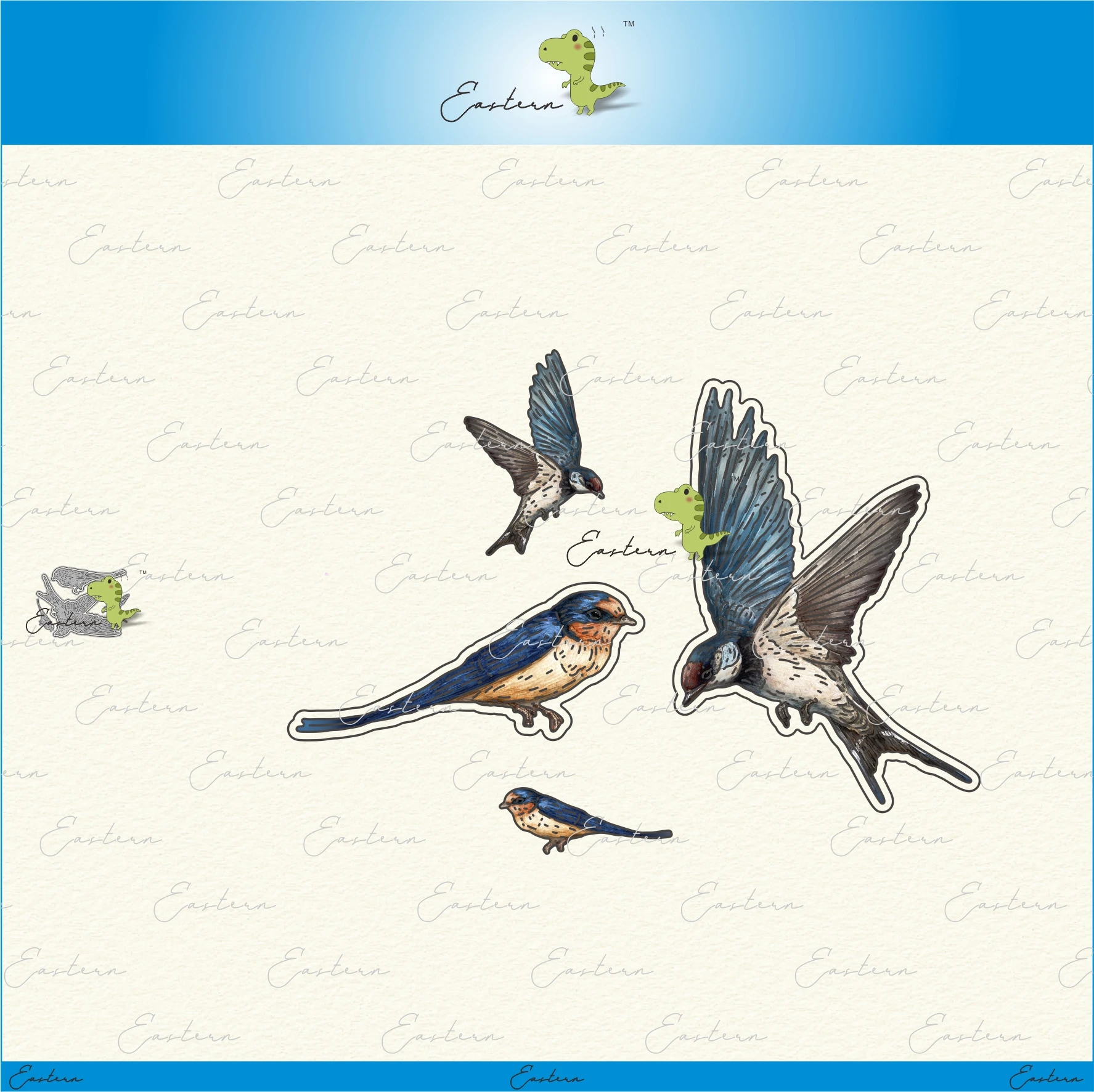 Swooping Swallows metal cutting dies 2022 new diy molds Scrapbooking Paper Making die cuts crafts Printed Sheet