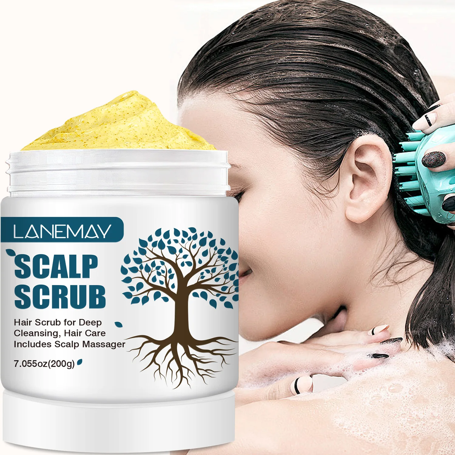 

Скраб для кожи головы - Глубокое отшелушивание для удаления омертвевших клеток кожи головы, очищения кожи головы от жира и снятия усталости 200г