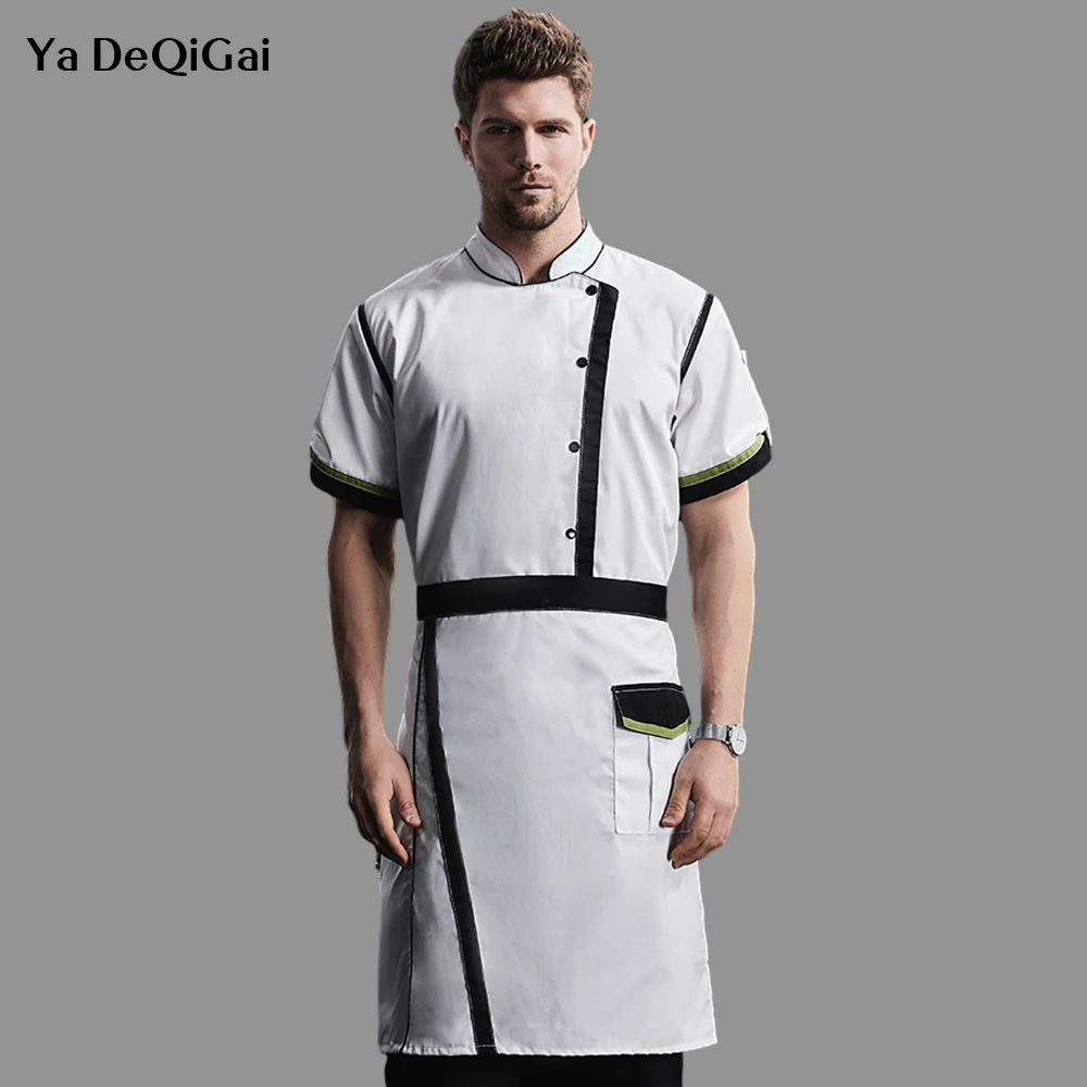 Fashion Chef Coat Abrasion Resistant Waiter Workwear Catering Uniform Cooking Jacket Kitchen Hotel Cook Clothes Oversized Shirts