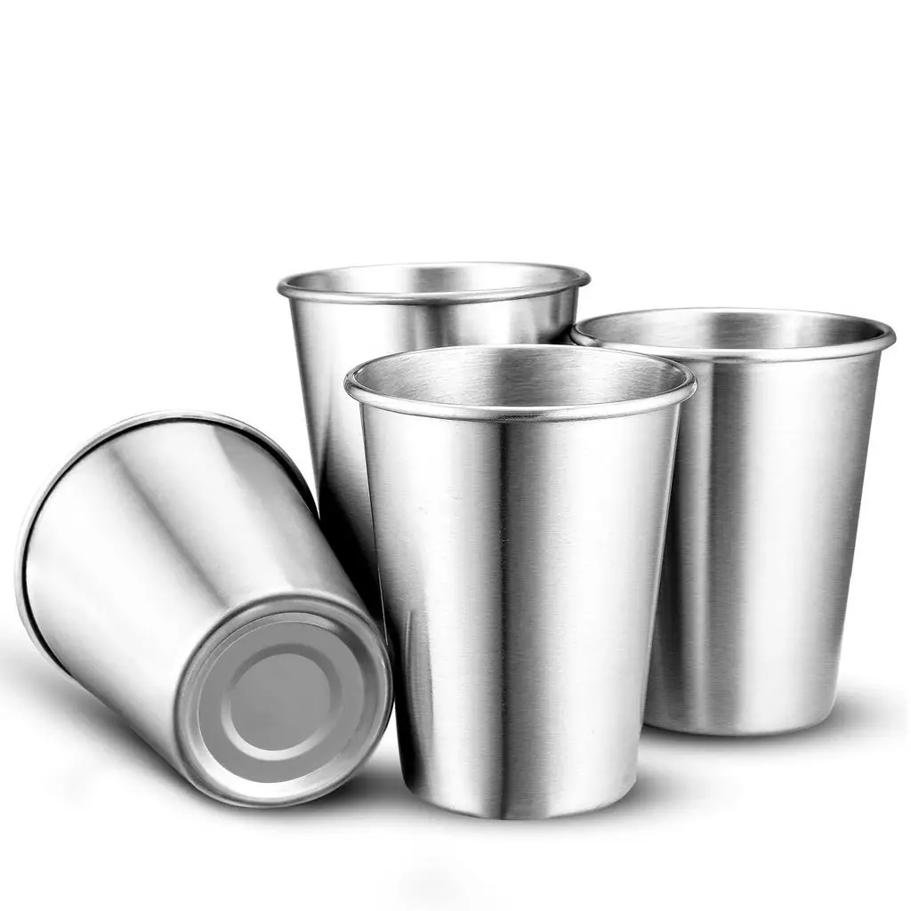 Stainless Steel Pint Tumbler Shatterproof Metal Mug Reusable Thermal Cup Large Drinkware for Home Bar Hotel