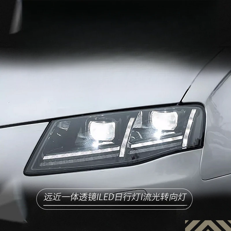 

Фара в сборе для Audi A4L 09-12, модифицированная, со светодиодными ДХО, динамическим поворотником и двойной линзой