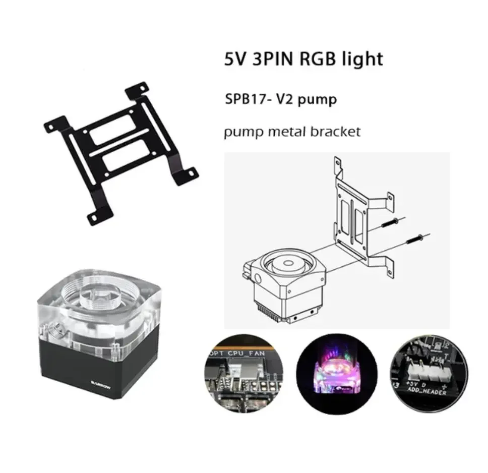 Barrow 17W PWM PC DDC Pump DV12 Maximum Flow Lift 5.5 Meters 960L/H G1/4'' Thread for Computer Water Cooling System SPB17-V2