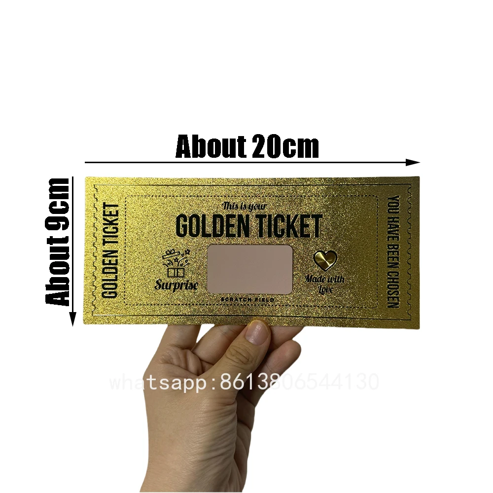 2025 Christmas Golden Ticket Scratch Card | Surprise Gift Voucher Party Favor Gift Certificate Made With Love Children Friends view 4