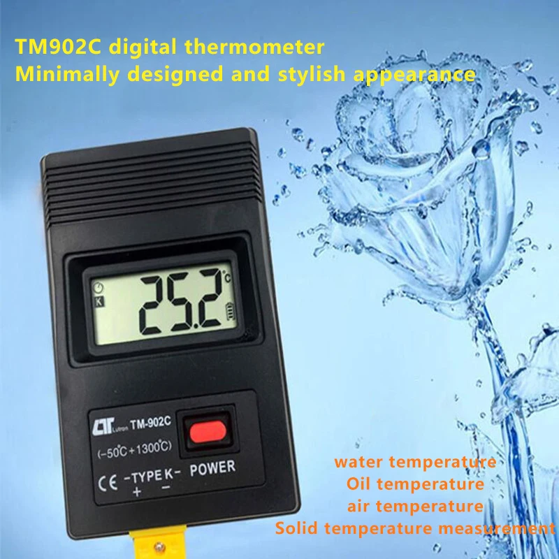 TM-902C (-50C To 1300C) Temperature Meter TM902C Digital K Type Thermometer Sensor + Thermocouple Probe Detector