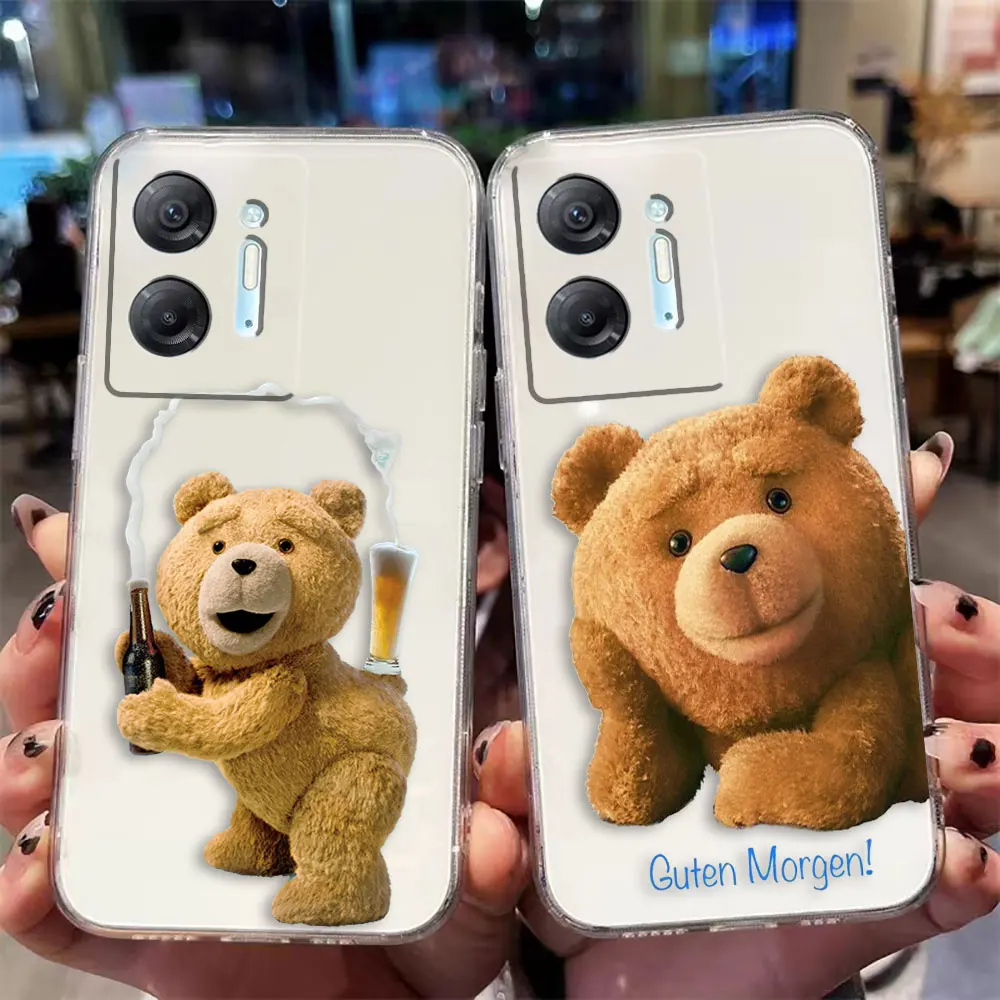 Clear Phone Case For Infinix HOT 9 10 11 12 12i 20 30 30i POVA 2 3 4 PRO PLAY Case Funda Coque Shell Naughty T-Teddy Bear Couple