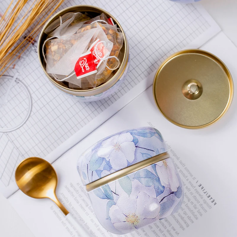 New Tea Caddy Tea Box Containers Candle Cans Coffee Candy Snacks Spice Dried Fruit Storage Boxes Kitchen Sealed Packaging Jars