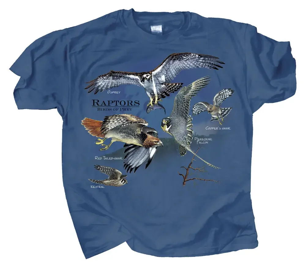 Camiseta para adultos Birds of Prey Hawk Osprey Falcon 100% algodón cuello redondo verano manga corta Casual camiseta para hombre talla S-3XL