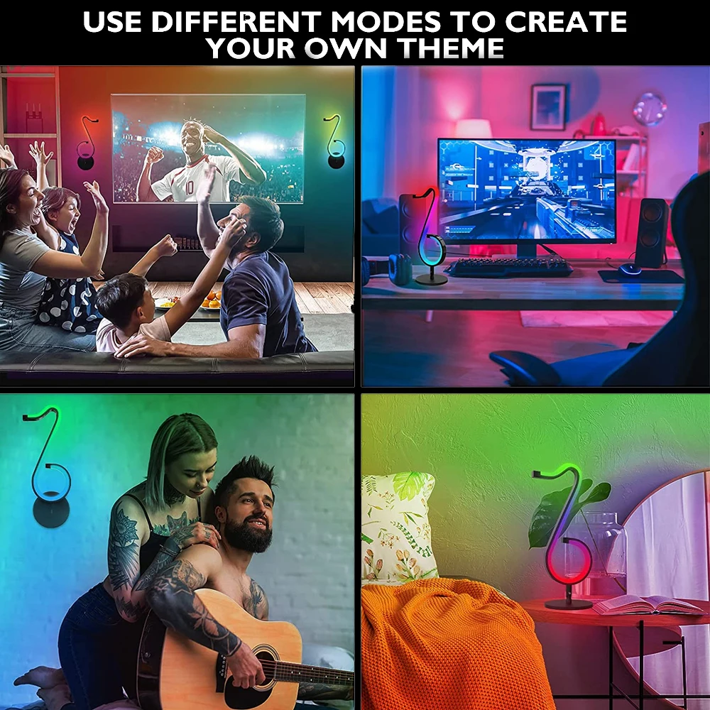 Lampada da notte a LED APP Console applique da parete a 180 ° RGB rotante sala da gioco camera da letto festa Tiktok trasmissione Live atmosfera luce